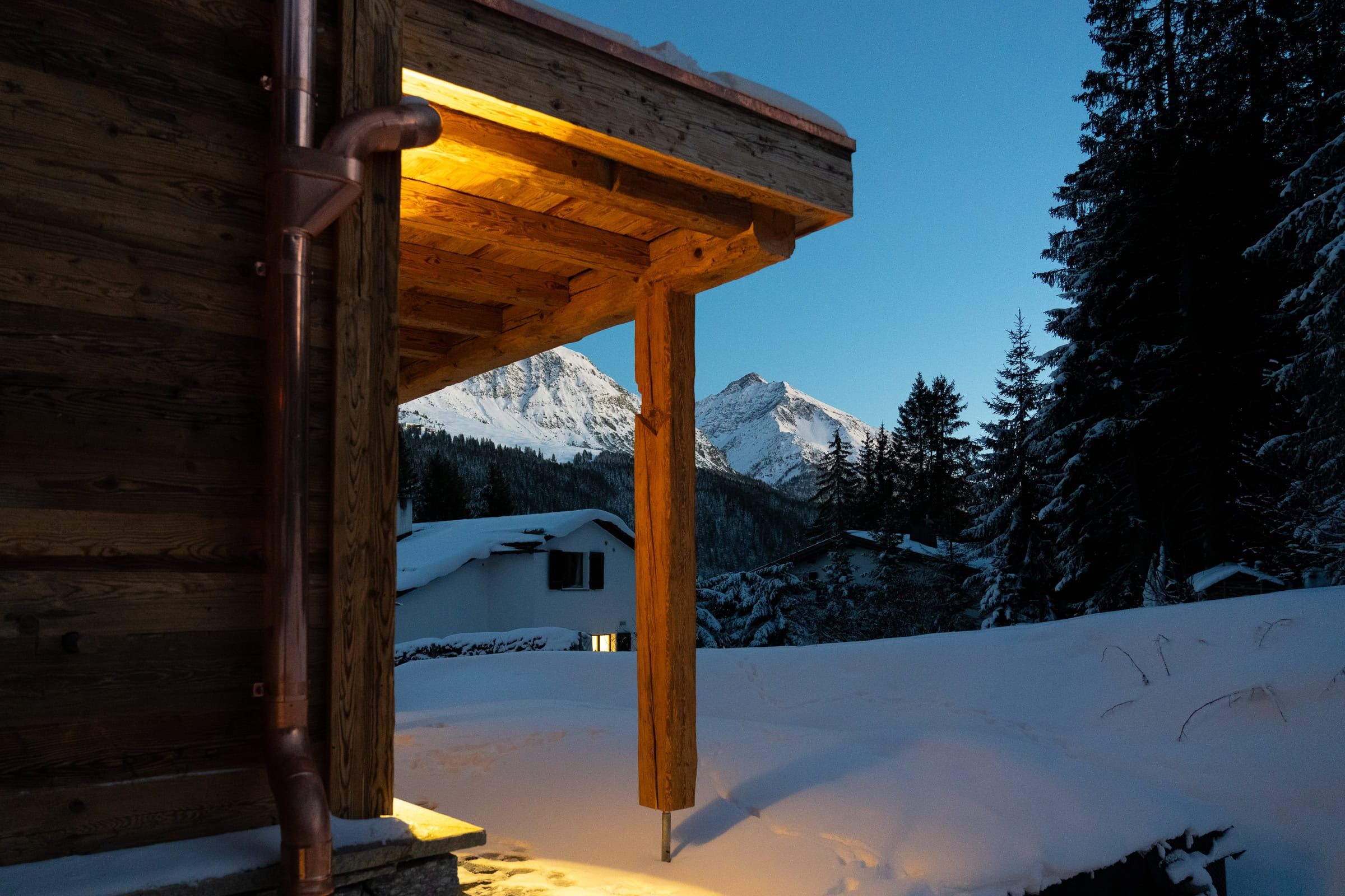 Chalet Valbella, Terassendach